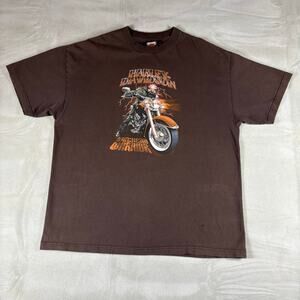 Harley-Davidson Vintage 2007 Weekend Warrior San Jose CA T-Shirt Brown Sz 2XL